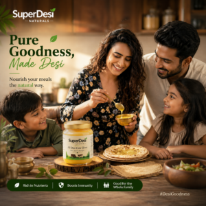 Handcrafted Bilona Wood-Fired Desi Cow A2 Ghee – Family Pack (2 Litres)